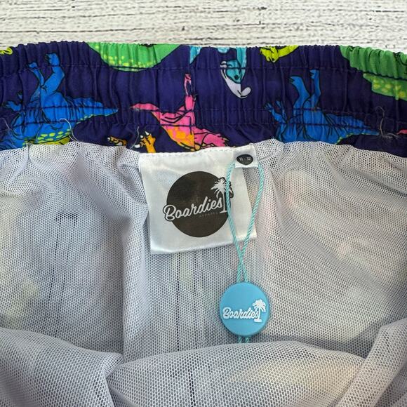 Boardies Boy's Purple Rainbow Dinosaur Printed Swim Trunks Size 11/12 - Picture 4 of 8